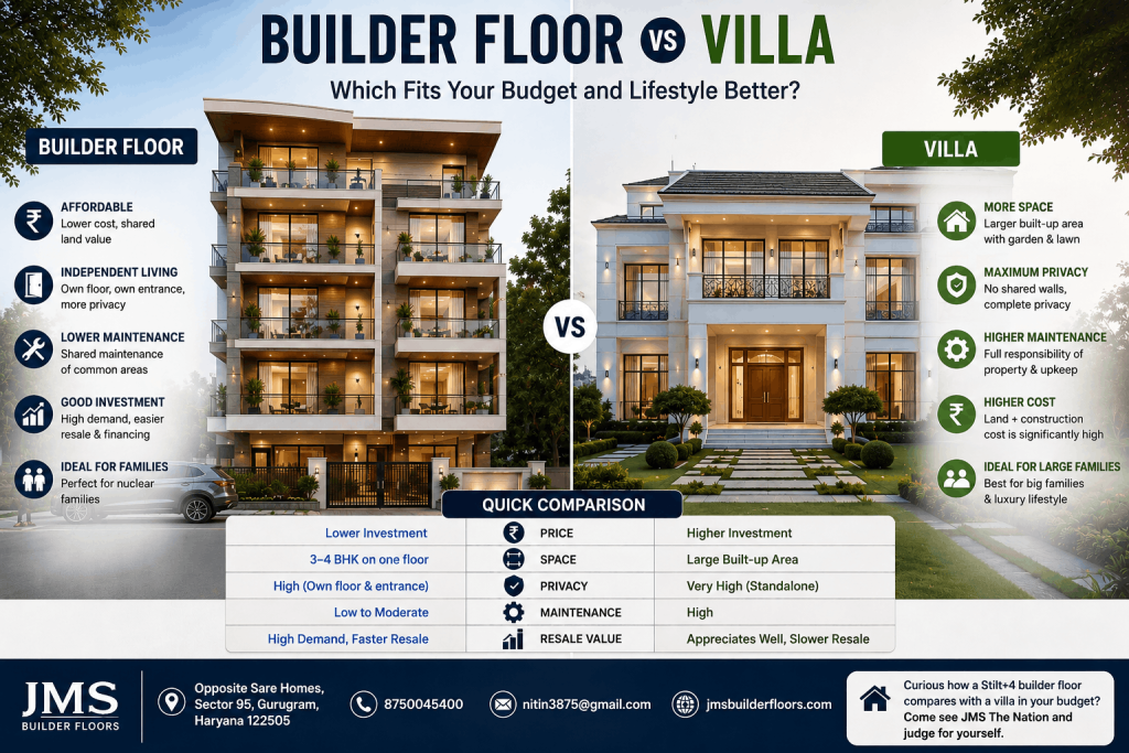 Builder Floor vs Villa — Which Fits Your Budget and Lifestyle Better?