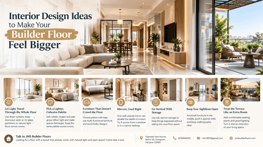 Interior Design Ideas to Make Your Builder Floor Feel Bigger